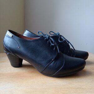 Pikolinos Witchy Black Lace Grandma Heel Leather Shoes size 8